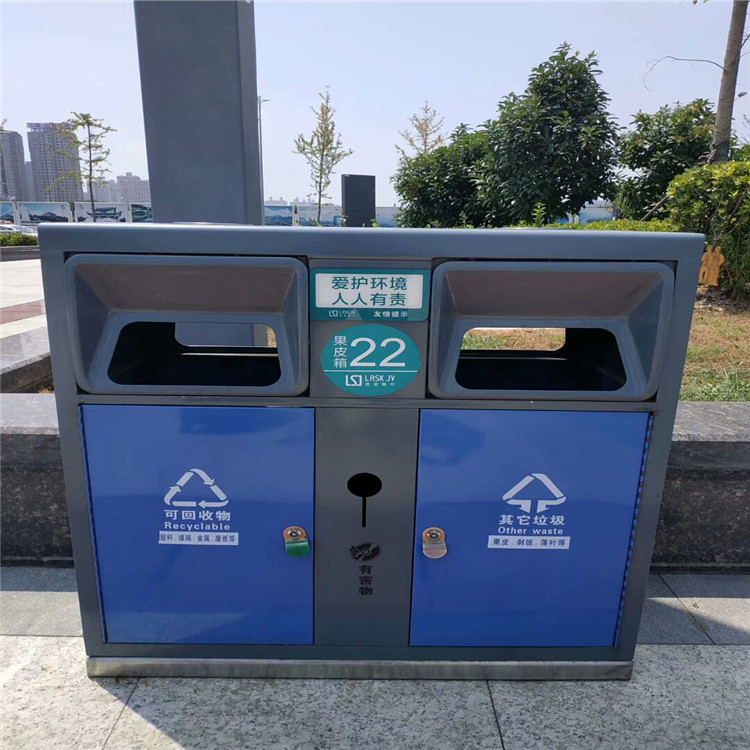 垃圾桶批发 街道镀锌板加厚环卫垃圾桶、塑木垃圾桶  不锈钢垃圾桶  镀锌板垃圾桶
