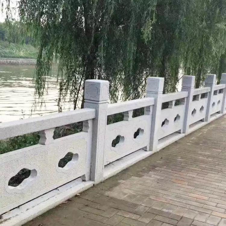 石栏杆 桥面栏杆 河道护栏 汉白玉石栏杆 产地直销 价格优惠