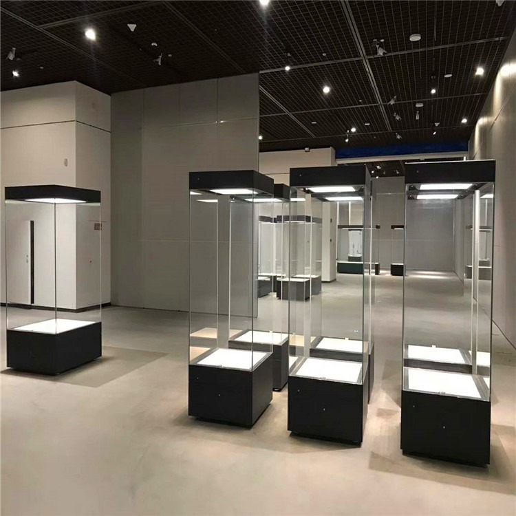 博物馆展示柜雕像艺术品独立柜制作古董瓷器展览柜定制