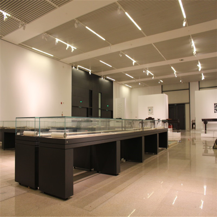 博物馆展示柜平柜文玩桌柜展厅字画书法展柜制作厂家  博物馆文玩桌柜
