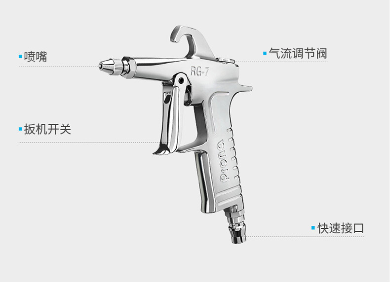 台湾宝丽除尘枪RG-7除尘枪prona进口吹风枪