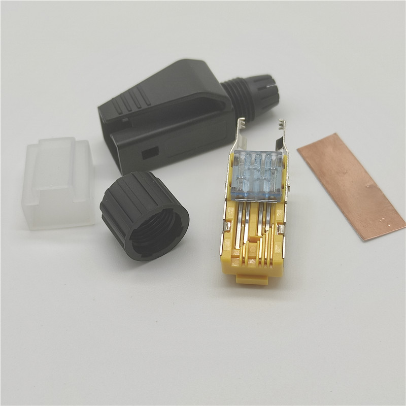 工业以太网4芯rj45接头 水晶头  工业以太网接头  工业以太网水晶头  4芯rj45水晶头