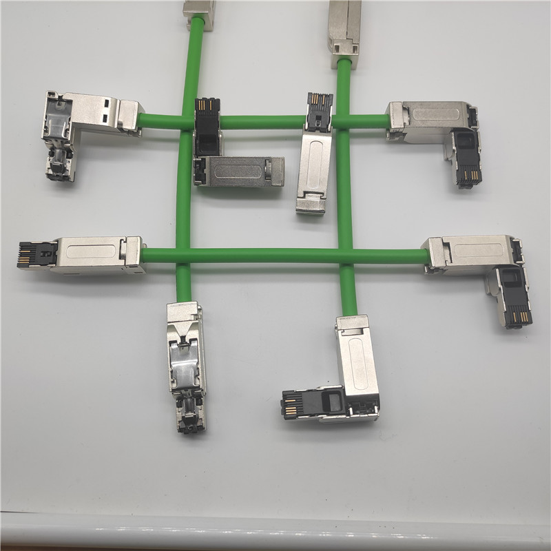 四芯工业网线profinet rj45金属水晶头成品  四芯工业金属水晶头  rj45水晶头成品