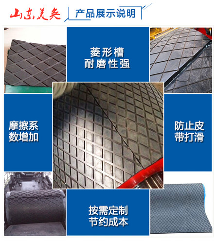 环保耐磨橡胶板冷粘滚筒防打滑包胶耐磨陶瓷胶板美奂 菱形橡胶板 包胶菱形胶板 包胶聚氨酯