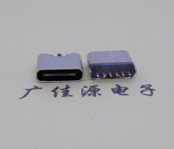 TYPE C母座6P立插6.9mm  TYPE C 母座6P  type c母座