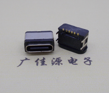 防水TYPE C母座6P四脚插板  防水TYPE C 母座  防水TYPE C 6P母座  type c母座6p