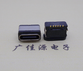 防水TYPE C母座6P四脚插板  防水TYPE C 母座  防水TYPE C 6P母座  type c母座6p