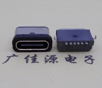 防水TYPE C母座6P两脚沉0.8mm  防水TYPE C 母座6P  防水TYPE C 6P母座  防水TYPE C6P两脚沉