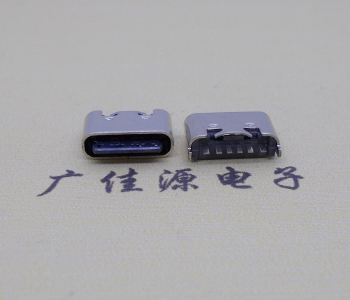 TYPE C母座6p短体立插5.0mm  YTPE C母座6P  TYPE C母座6P立插  type c母座6p