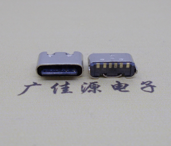 TYPE C母座6P短体立贴5.0mm  YTPE C母座6P  TYPE C母座6P立贴  type c母座6p