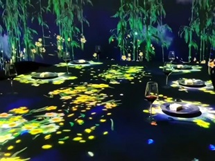裸眼3D5D7D全息互动投影透明雾幕全息膜屏