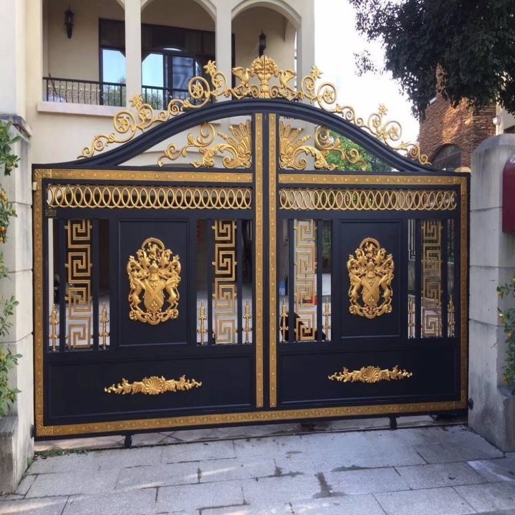 金属庭院大门石家庄藁城区铝艺阳台护栏产品展示  别墅大门  铝艺大门  别墅铝艺大门