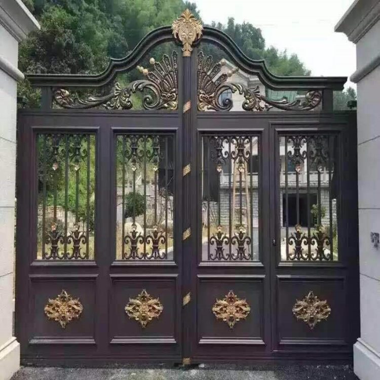 廊坊三河阳台护栏别墅大门供应  铝艺大门  别墅铝艺大门