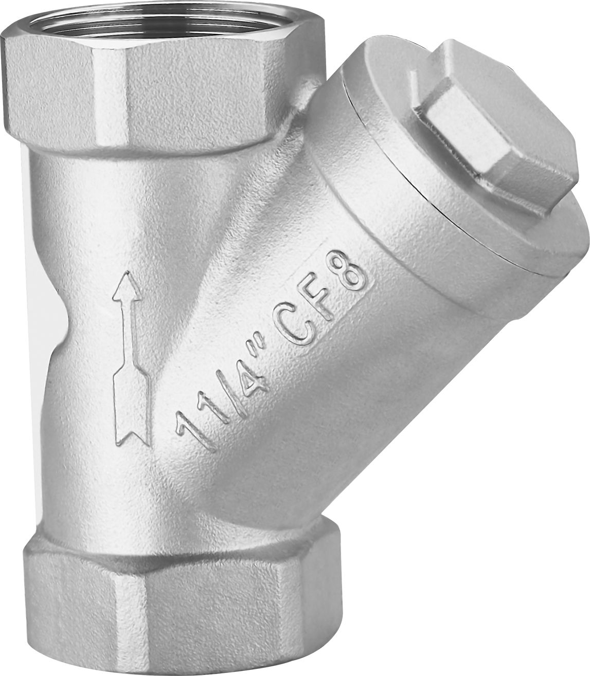 304不锈钢丝扣过滤器内螺纹过滤器Y型过滤器4分-3寸DN  不锈钢过滤器  y型过滤器