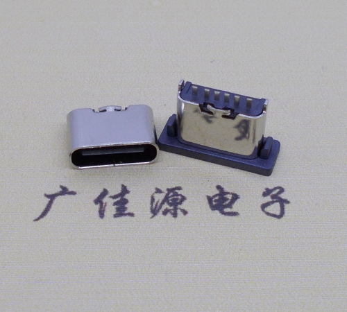 type-c6p立插母座H=5.0  TYPE C 母座6P  TYPE C母座6P立插  type c母座6p