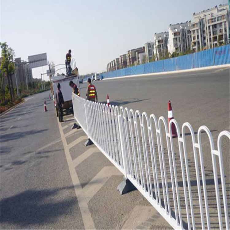 伦教市政道路改造 机非隔离栏杆安装 顺德交通护栏图片