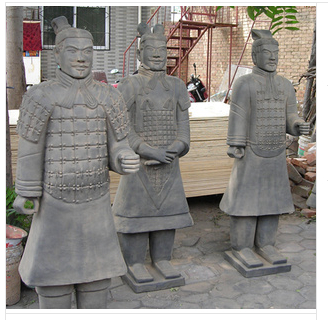 西安将军俑摆件销售 陕西兵马俑泥塑纪念品 兵马俑摆件  西安兵马俑纪念摆件