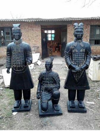 西安将军俑摆件销售 陕西兵马俑泥塑纪念品 兵马俑摆件  西安兵马俑纪念摆件