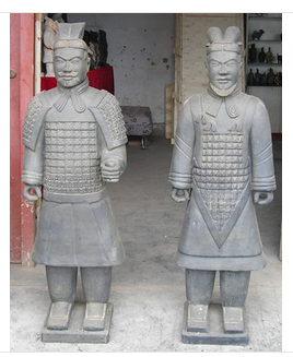 西安将军俑摆件销售 陕西兵马俑泥塑纪念品 兵马俑摆件  西安兵马俑纪念摆件