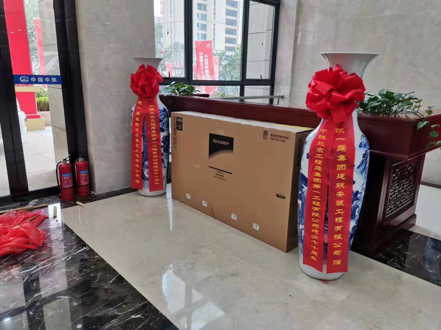 百年品质 西安陶瓷大花瓶专卖 花色多样落地瓷瓶  西安大花瓶销售  陕西乔迁礼品花瓶