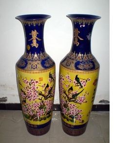 百年品质 西安陶瓷大花瓶专卖 花色多样落地瓷瓶  西安大花瓶销售  陕西乔迁礼品花瓶