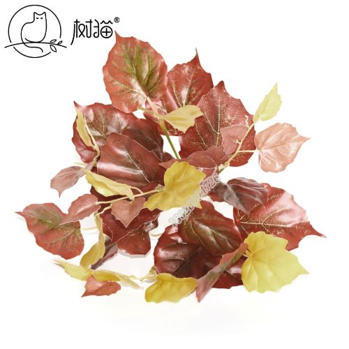 仿真爬山虎植物塑料叶子室内装饰假绿植盆栽植物墙配材  塑料假叶子  假绿植盆栽配材