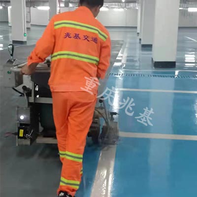 重庆江津厂区道路划线 画停车位线施工公司  重庆道路划线  江津道路划线  江津画车位