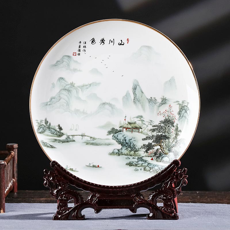 公司活动纪念盘定制，银行单位开业庆典礼品瓷盘摆件  公司礼品纪念盘
