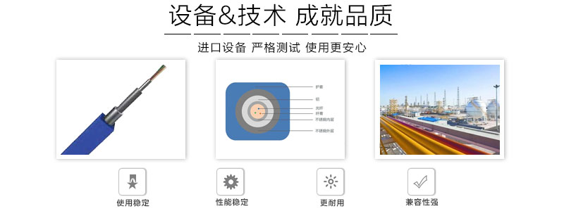 油井光缆：护套油井光缆；油井传感光缆/高温光缆