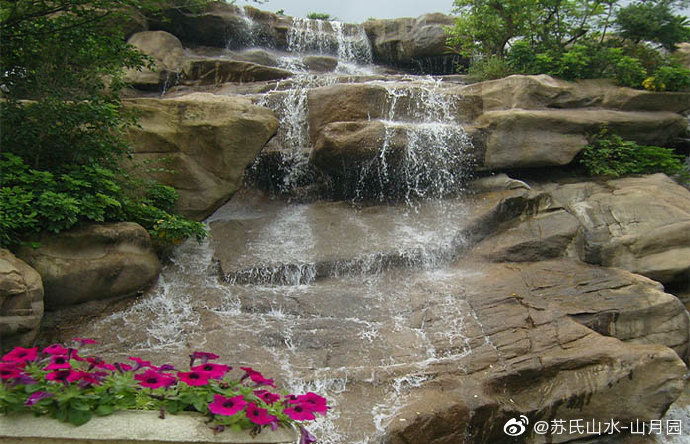国内网红打卡点假山景点与自然景点推荐  假山瀑布流水  塑石假山瀑布  园林景观假山制作