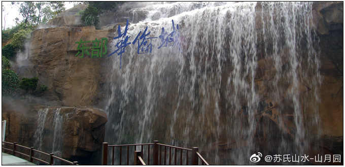 大型GRC假山瀑布工艺实现矿山修复愿景 假山瀑布流水 塑石假山瀑布 园林景观假山制作