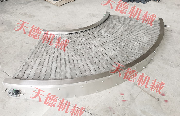 转弯环形板链线传送机 90度转弯机 长期供应