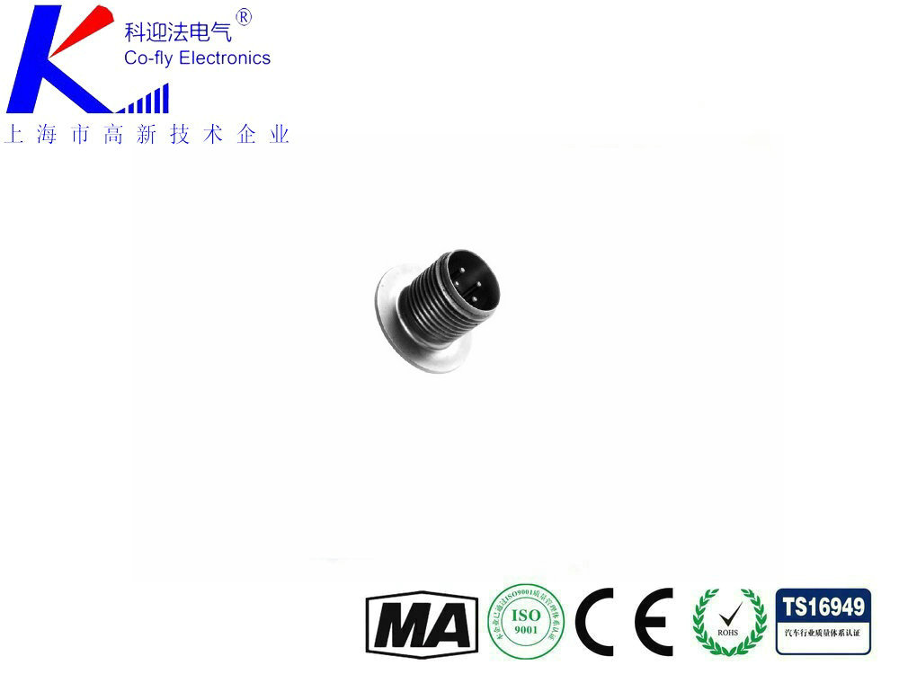 4芯M12高温烧结件激光焊接RH113振动加速传感器连接器  4芯高温插座  玻璃烧结件  高密封插座