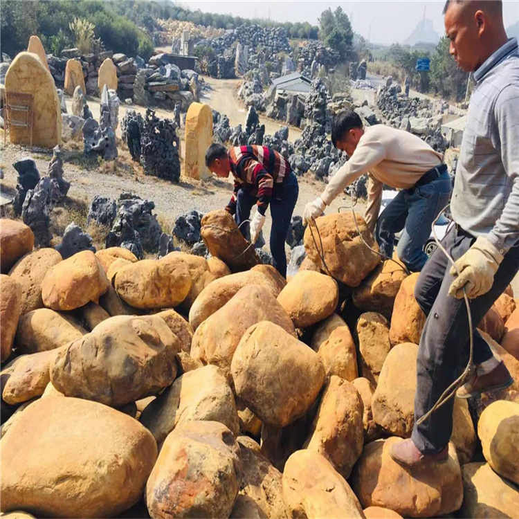 园林黄蜡石假山制作 批发黄石风景石点缀 广东黄蜡石价格