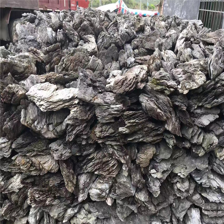 叠石景观千层石驳岸 英德石厂家批发 假山石千层石假山