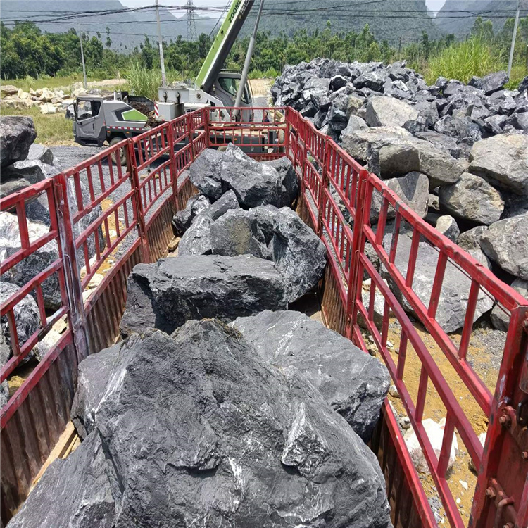 批发假山景观黑山石 摆放点缀造景 黑山石环境点缀绿化石