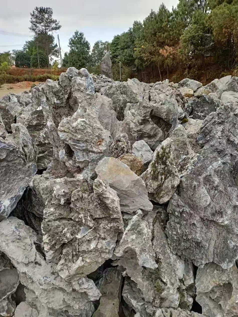广东英德石英石峰石 批发峰石价格 园林假山制作景观石