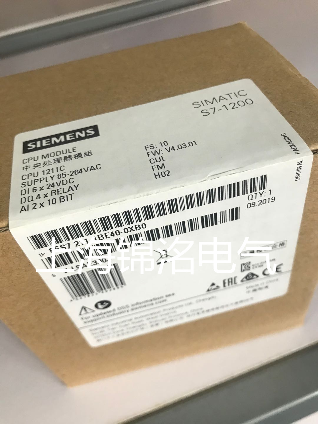 西门子SIMATIC S7-1200，CPU 1211C&nbsp;&nbsp;6ES7211-1AE40-0XB0&nbsp;&nbsp;紧凑型 CPU