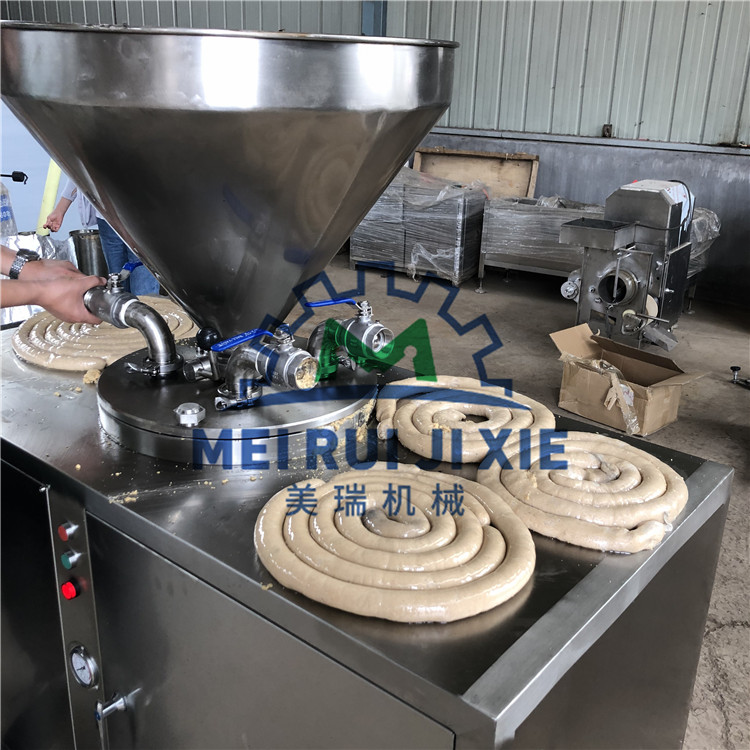 火腿肠加工设备 全自动灌肠打卡一体机 气动定量灌肠机
