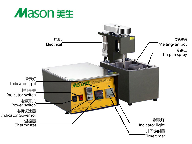 美生 MS-375分体喷流锡炉&nbsp;&nbsp;MS-375锡炉&nbsp;&nbsp;MASON MS-375&nbsp;&nbsp;MS-375美生分体锡炉