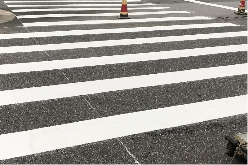 河池小区人行道标线 河池人行道标线