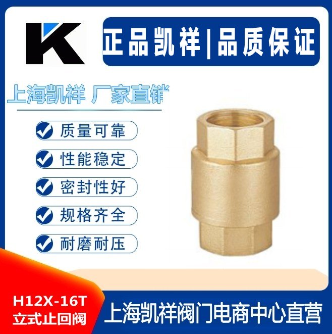 H12X-16T立式止回阀 黄铜立式止回阀  黄铜止回阀