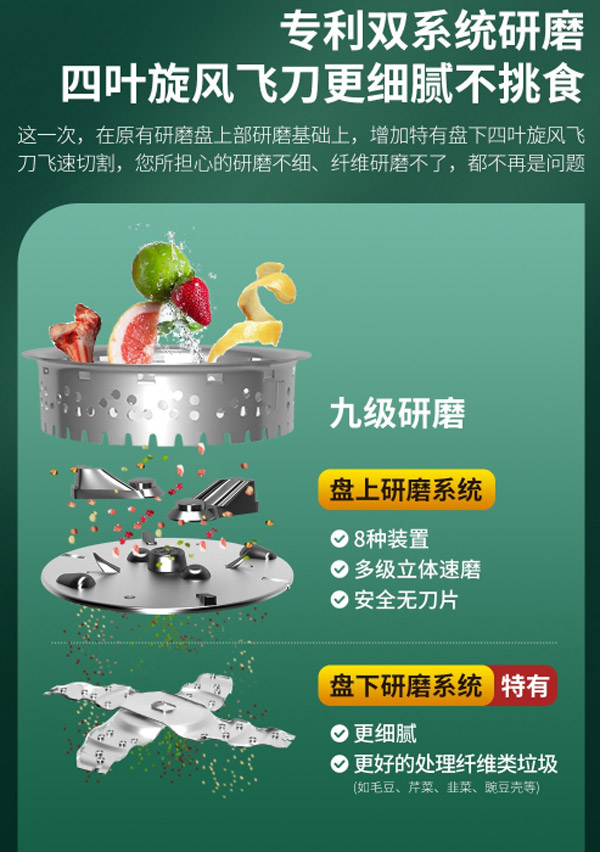 荣事达S6厨房垃圾处理器  食物垃圾处理器  厨余垃圾处理器