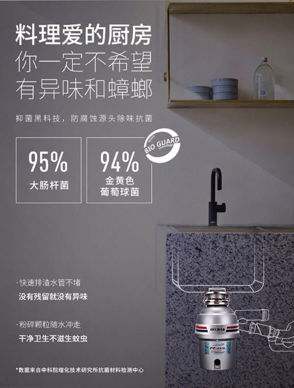 贝克巴斯R85食物垃圾处理器  厨房垃圾处理器  厨余垃圾处理器