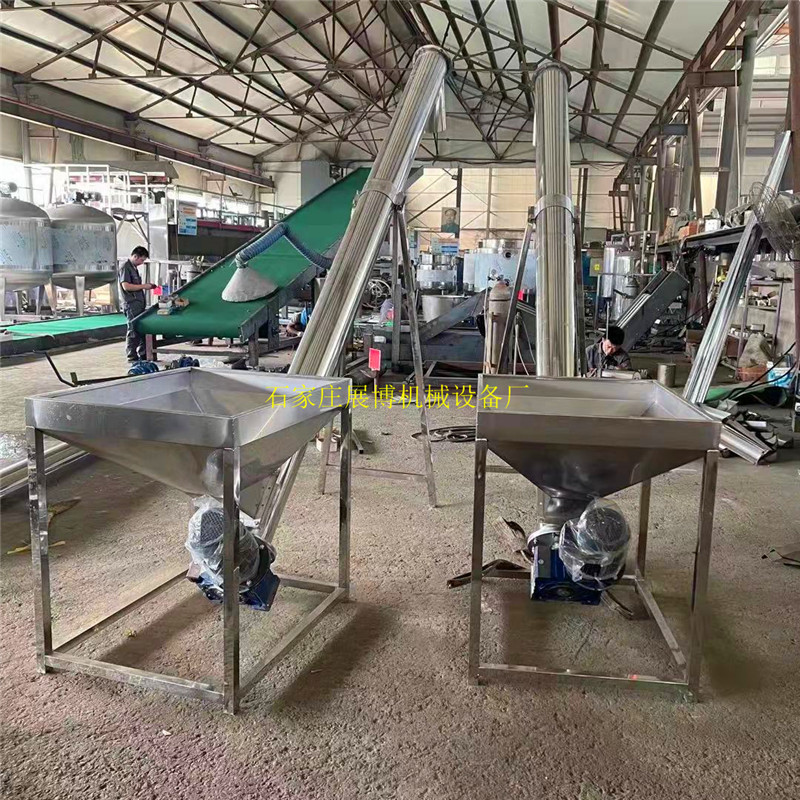 管式大倾角输送机螺旋蛟龙上料机塑料粉末螺旋上料机  管式输送机
