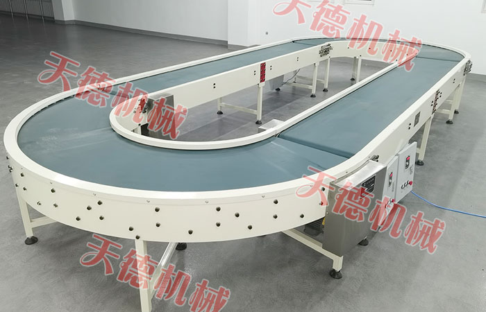 环形食品输送机 小型皮带转弯传送带 网链输送设备