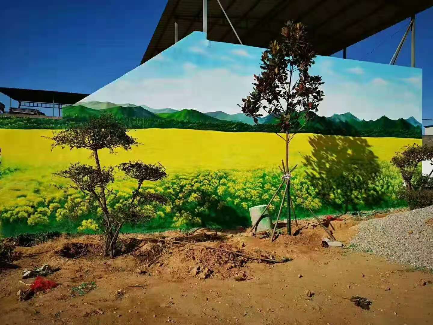 吕梁农村墙体绘画,吕梁墙面彩绘,吕梁乡村墙体画