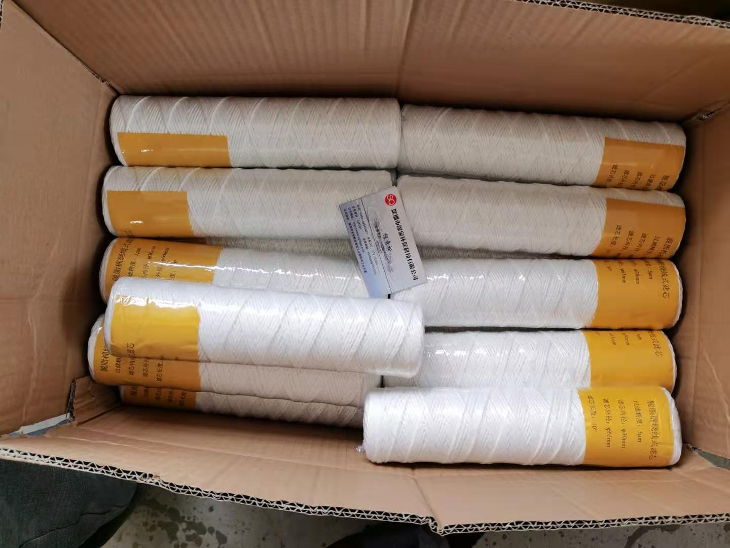 不锈钢脱脂棉滤芯10寸耐高温高压耐酸碱滤芯  缠绕式过滤芯  蜂房式过滤芯  线绕滤芯
