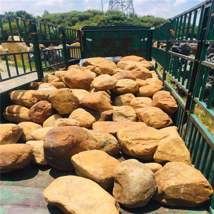 景观黄石供应 江西风景石厂家 园林点缀黄蜡石