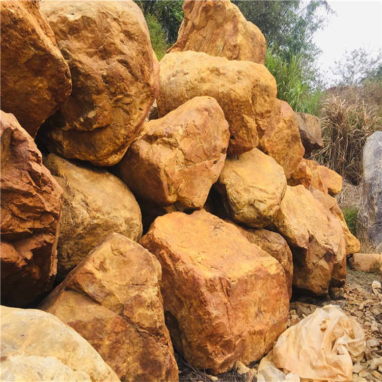 黄蜡石假山园林石 黄石公园点缀风景石 黄蜡石厂家批发
